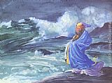 A Rishi calling up a Storm, Japanese folklore